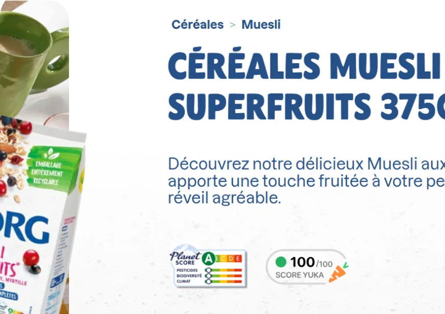 Bjorg affiche désormais les scores Yuka de ses produits sur son site internet